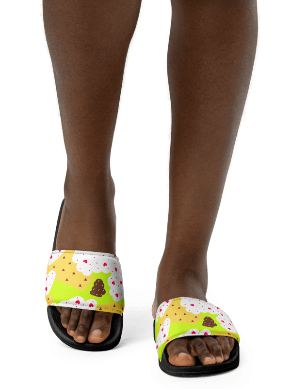 Whimsical Green Abstract Women's Slides product image (1)