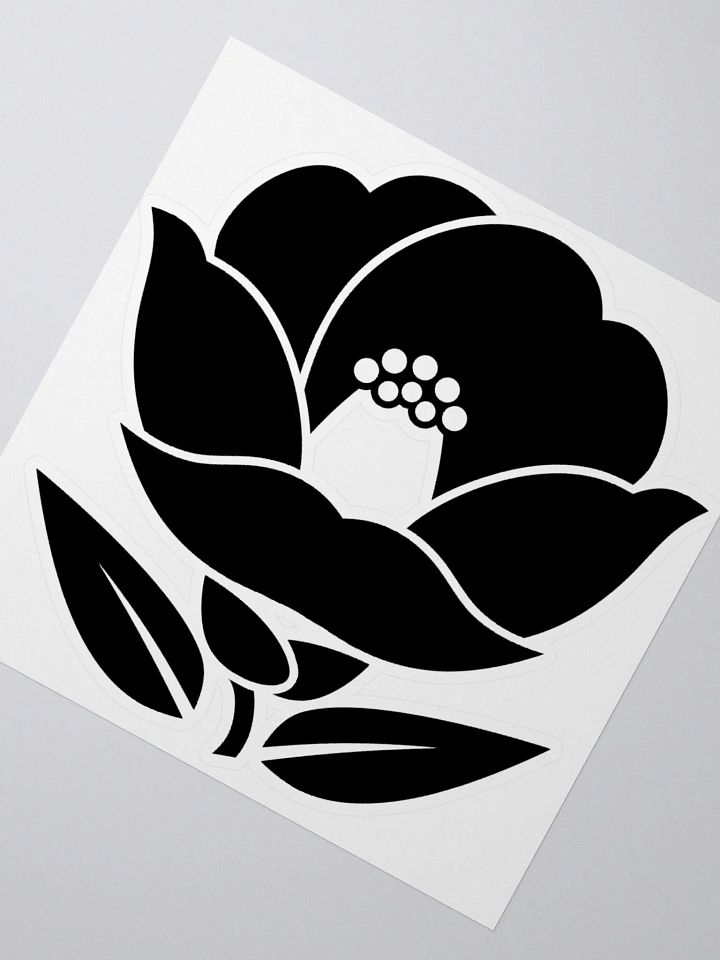 Nest of Smoke Tsubaki Crest LARGE (Black) ✦ Kiss Cut Stickers product image (5)