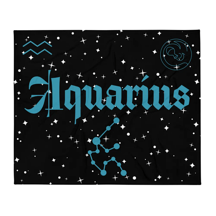 Starry Aquarius Constellation Throw Blanket product image (2)