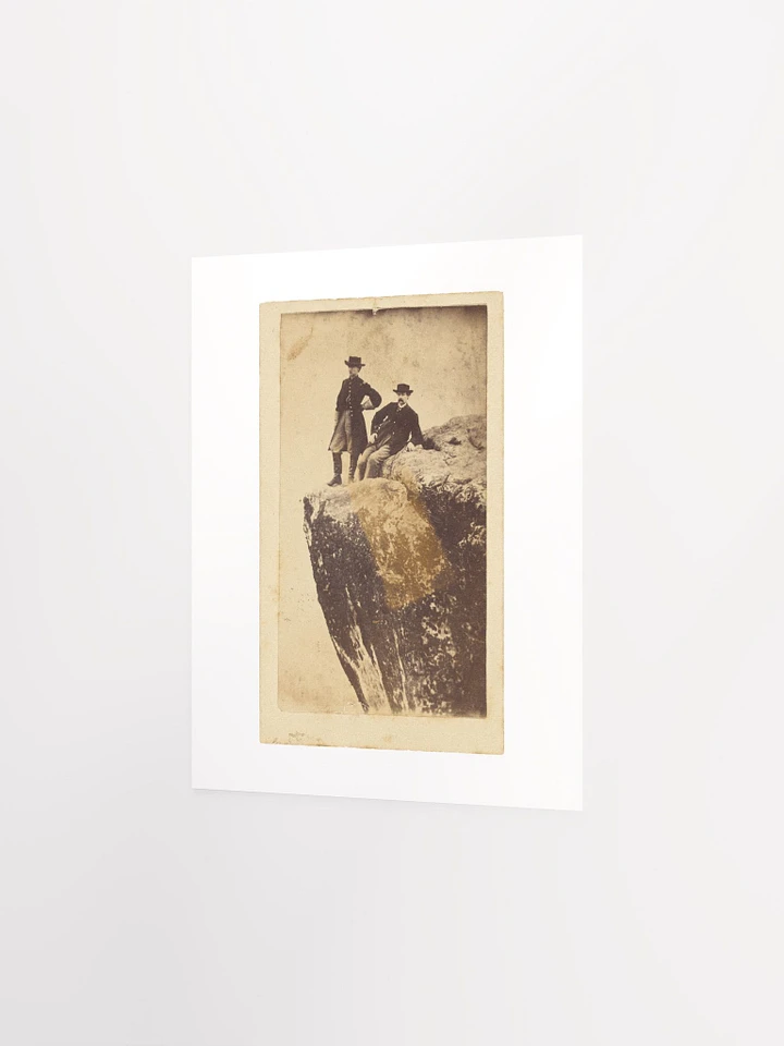 Two Men Wearing Black Hats, Posed on A Cliff By Unknown (c. 1865) - Print product image (2)