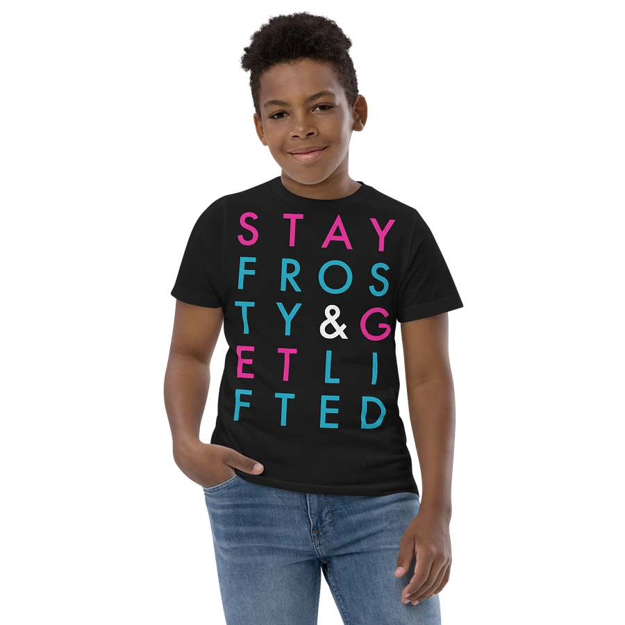 Stay Frosty & Get Lifted Typography Youth Tee product image (2)