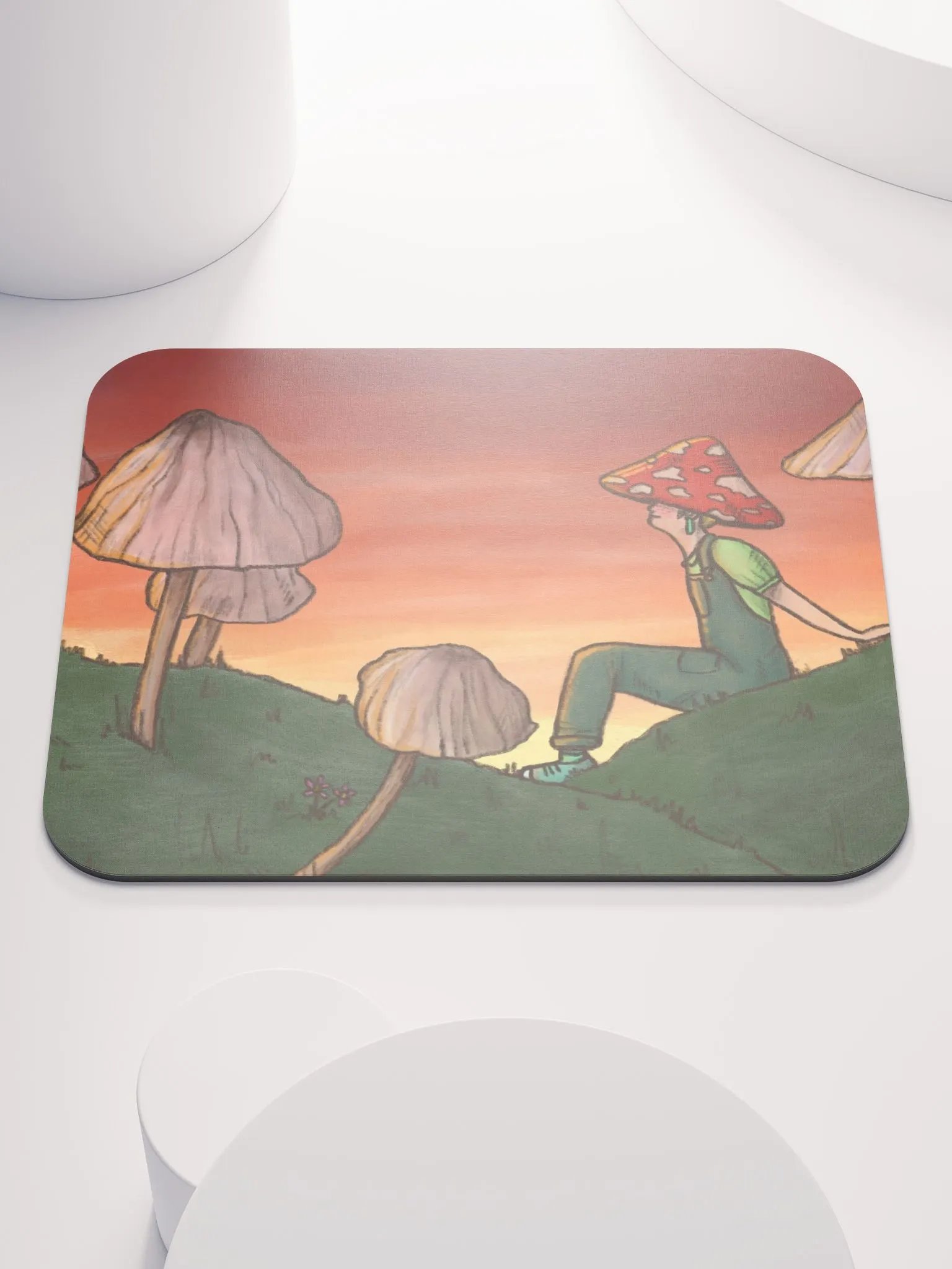Mushroom Scene Mousepad shroomiekat product image (1)