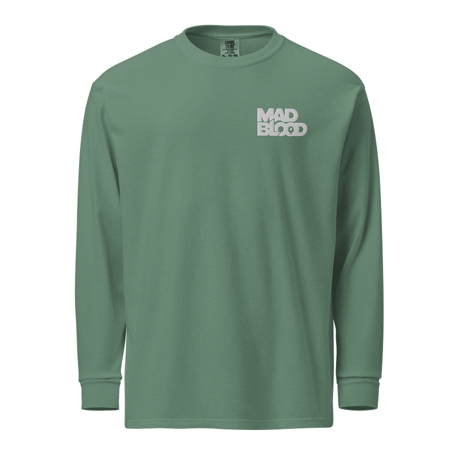 Mad Blood White Logo Unisex Heavyweight Long Sleeve Shirt product image (1)
