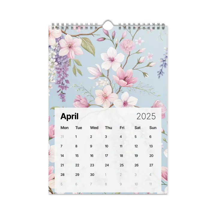 SEAMLESS FLORAL PATTERN WALL CALENDAR 2025 product image (1)