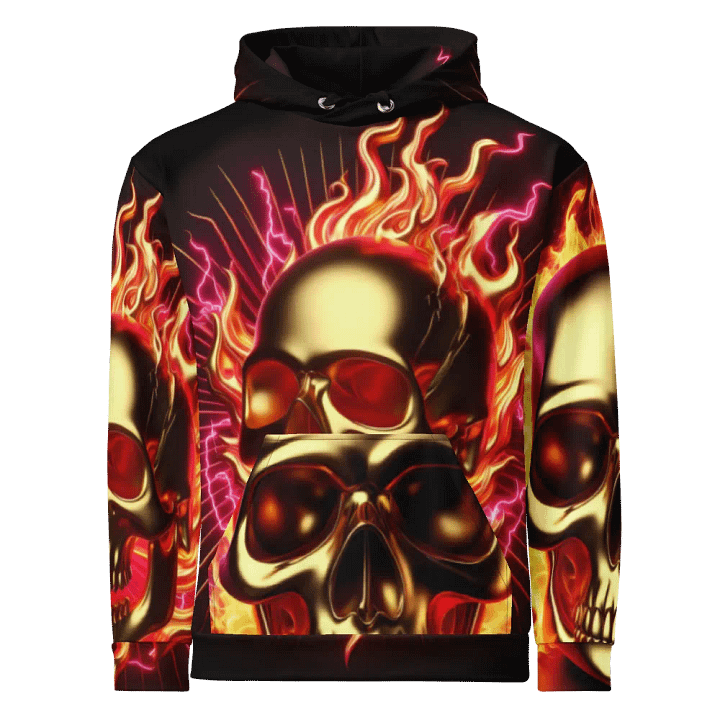 Fiery Golden Clothing - Unisex Skull Hoodie #7 product image (1)
