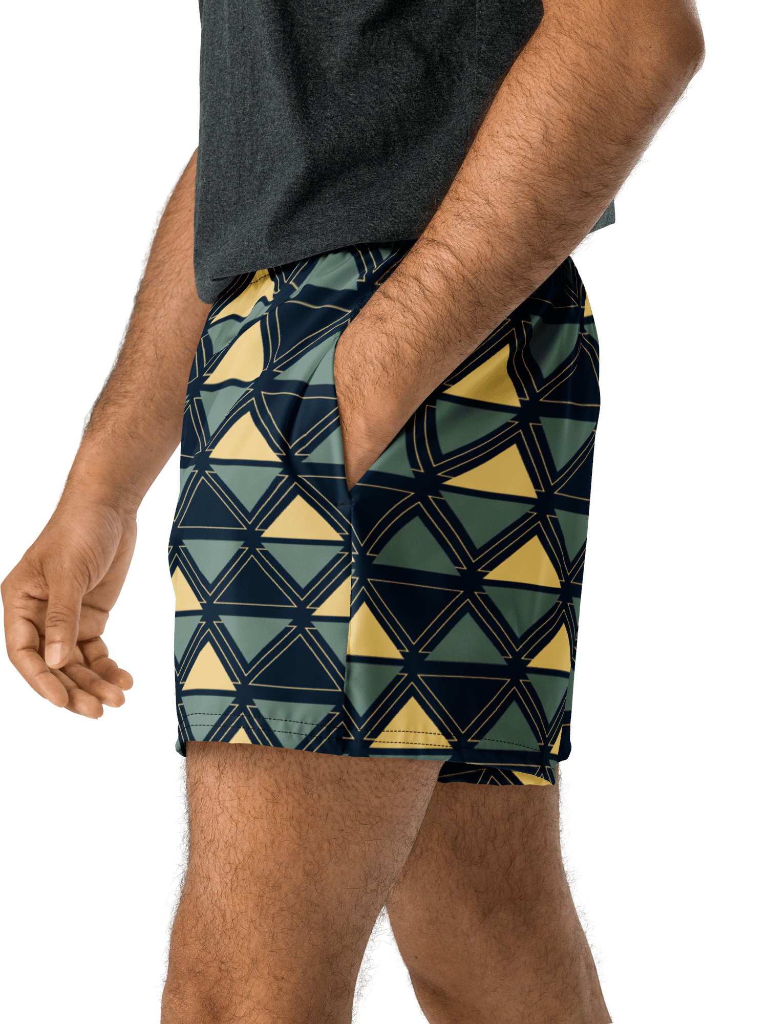 Triangulated Night Geometric All Over Print Athletic Shorts product image (7)