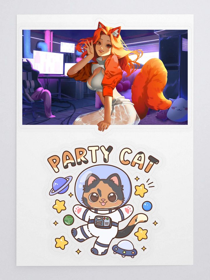 Anime Byndo + Party Cat Stickers product image (1)