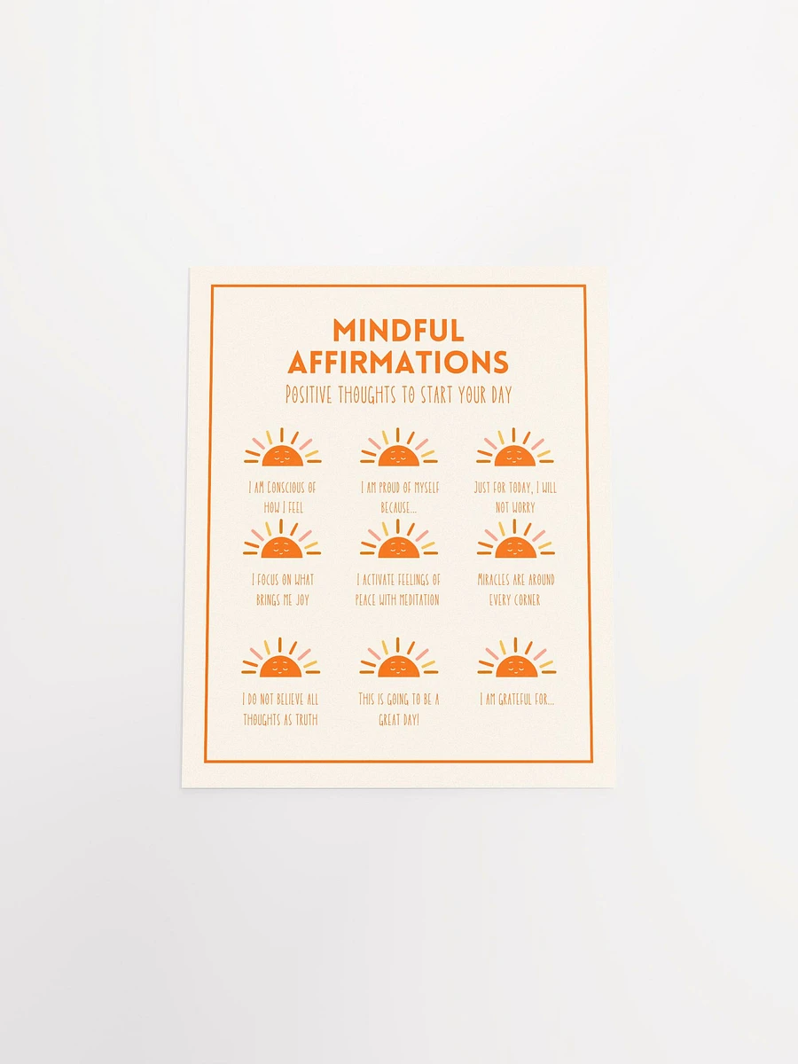 Sunshine Affirmations: Mindful Poster product image (4)