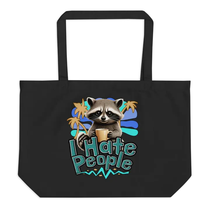 I Hate People Raccoon Playful Eco Tote product image (1)