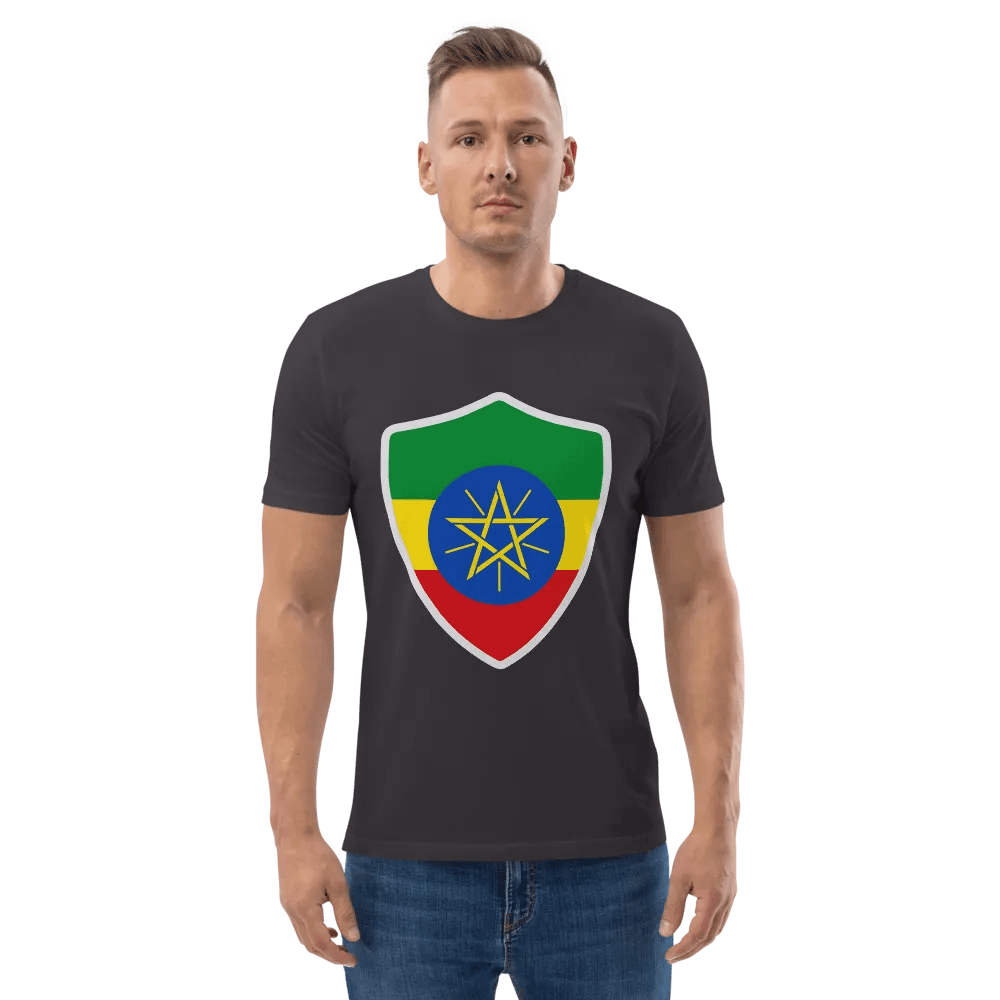 Ethiopian Pride Emblem Organic Tee product image (136)