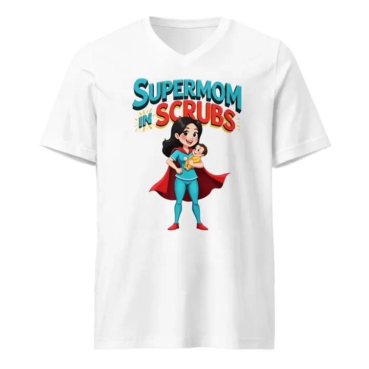 Supermom in Scrubs V-Neck Tee product image (5)