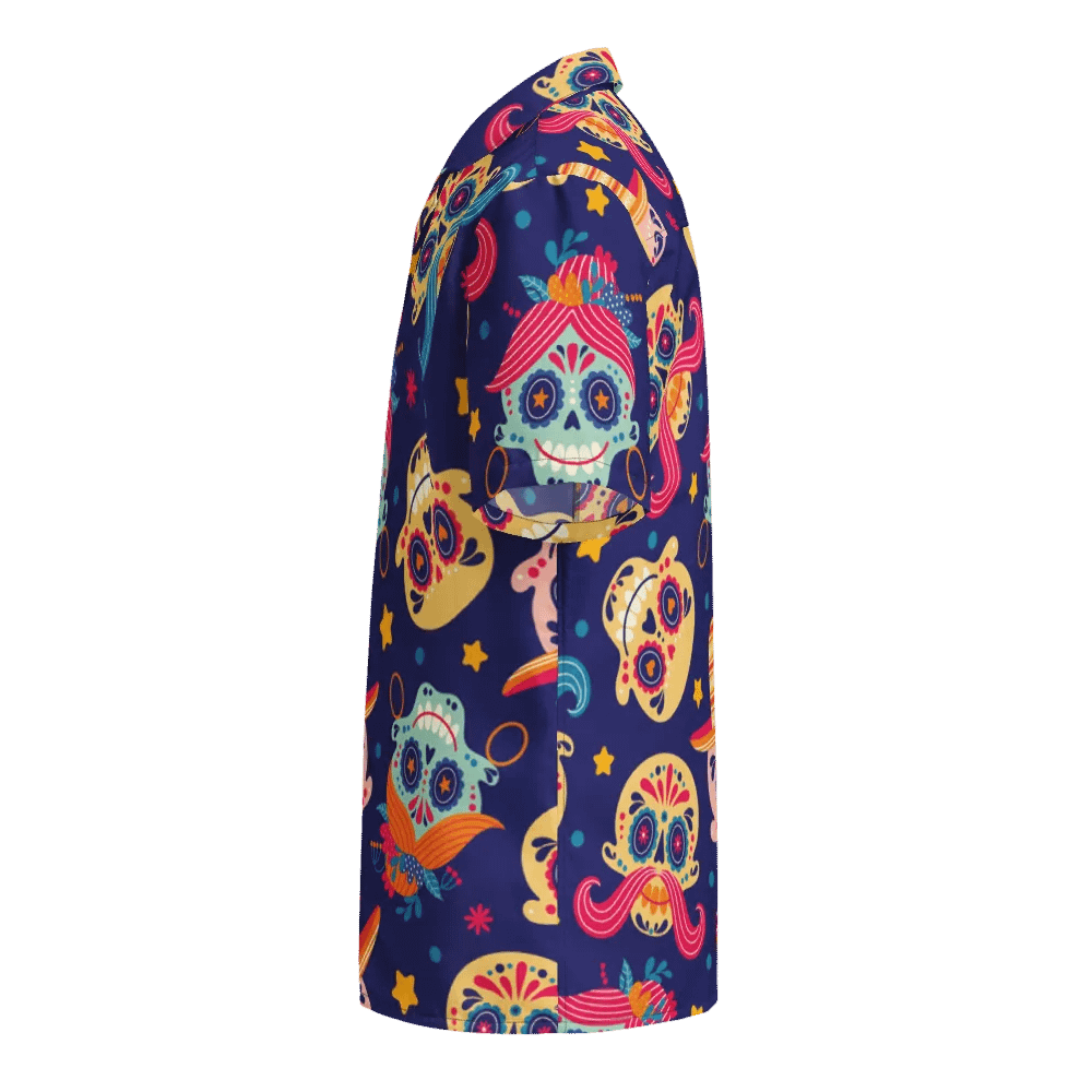 Mexican Art Design-Seamless Calavera Pattern Hawaiian Shirt product image (3)