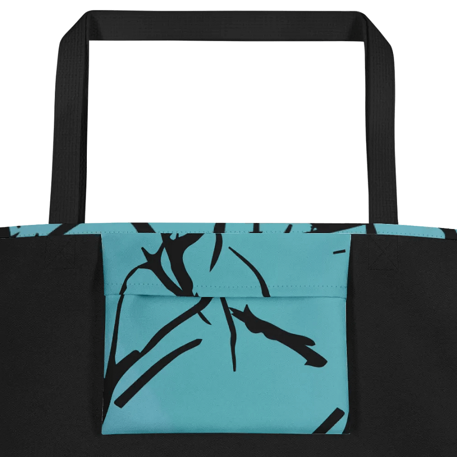 Blue Enigma/All-Over Print Large Tote Bag w/ Pocket by Sublicolor product image (4)