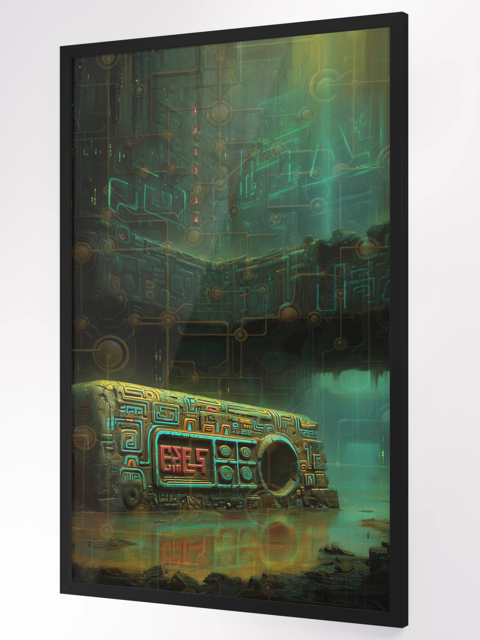 Mayan Machine – Cyber Relic Wall Art Poster product image (3)