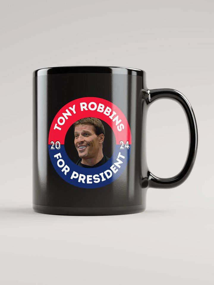 Tony Robbins for President 2024 Glossy Black Mug product image (1)