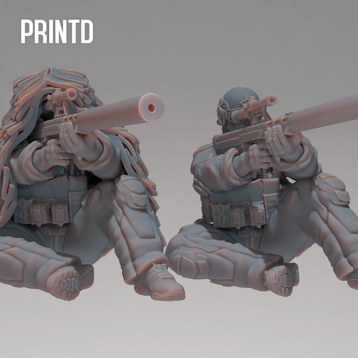 FSB Alpha Group Snipers - Modern Warfare Wargame Hobby Resin Scale Models product image (1)