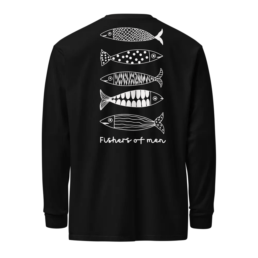 Doodle Fishers of Men| Comfort Colors Unisex|Garment-Dyed Heavyweight Long Sleeve product image (2)