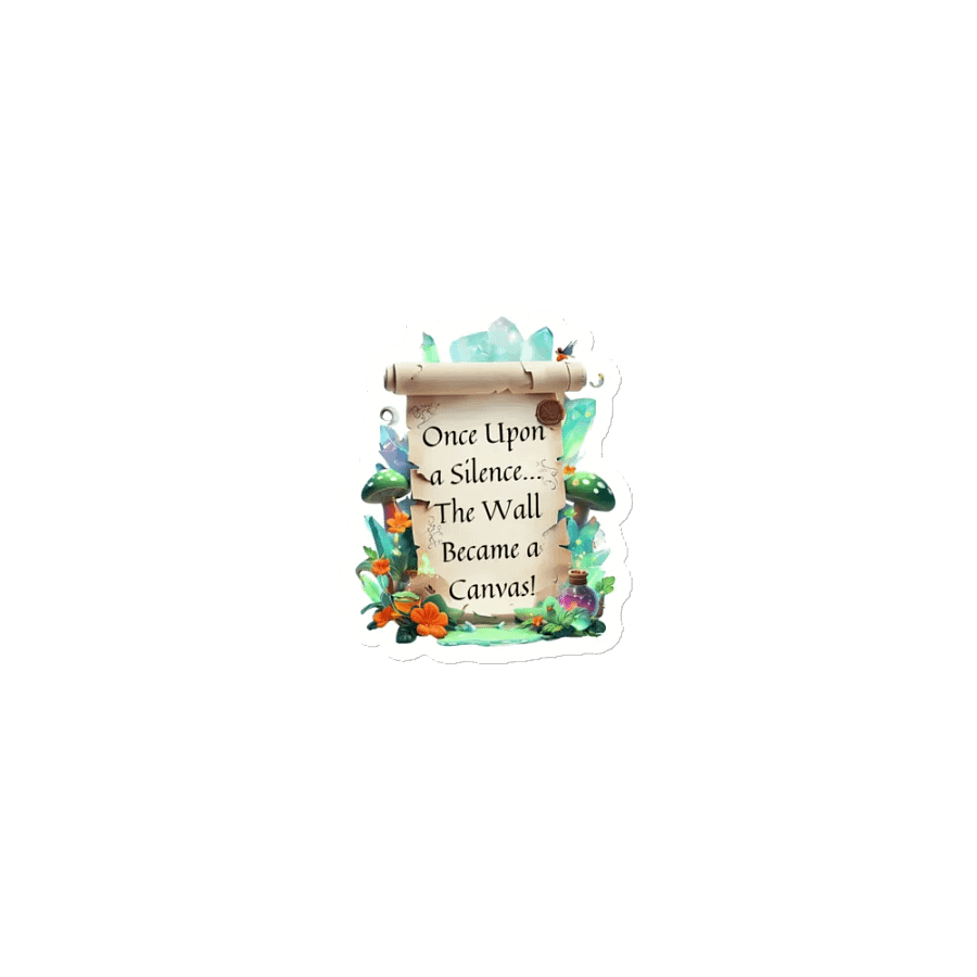 Funny Mom Magnet – ‘Once Upon A Silence, The Wall Became A Canvas!’ Parenting Humor Fridge Magnet product image (1)