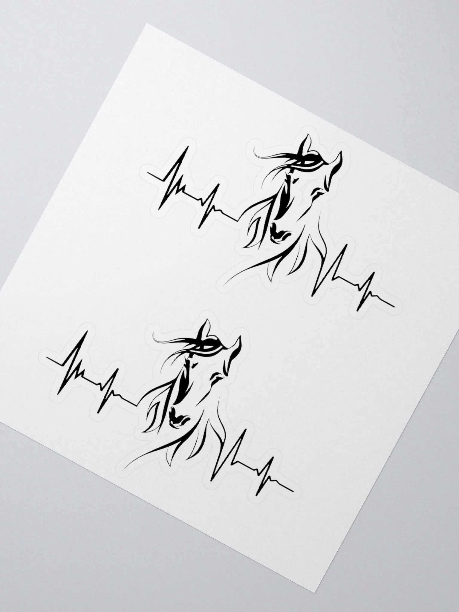Horse Heartbeat Kiss Cut Stickers product image (2)