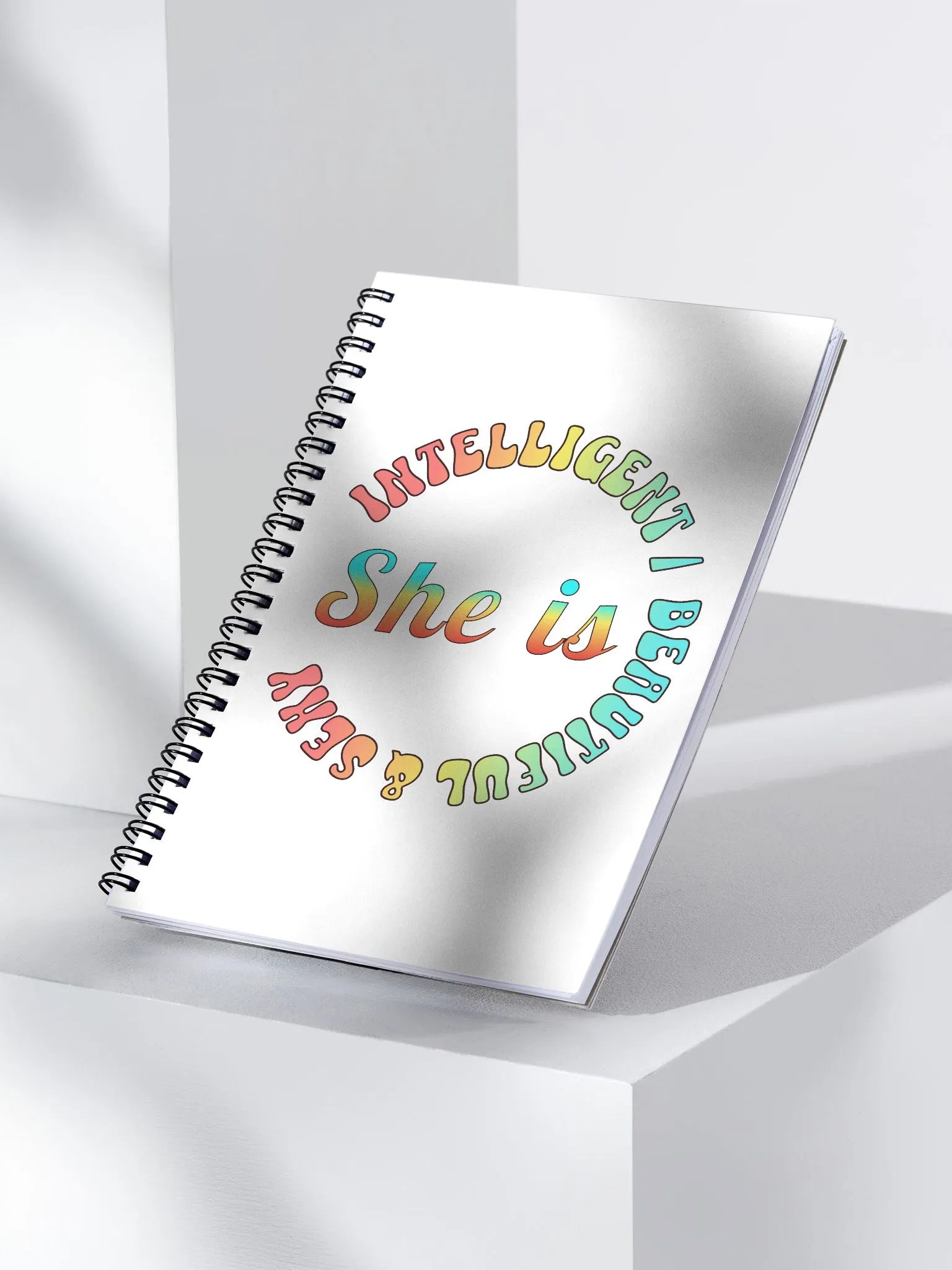 She Is Intelligent Beautiful And Sexy Spiral Notebook product image (2)