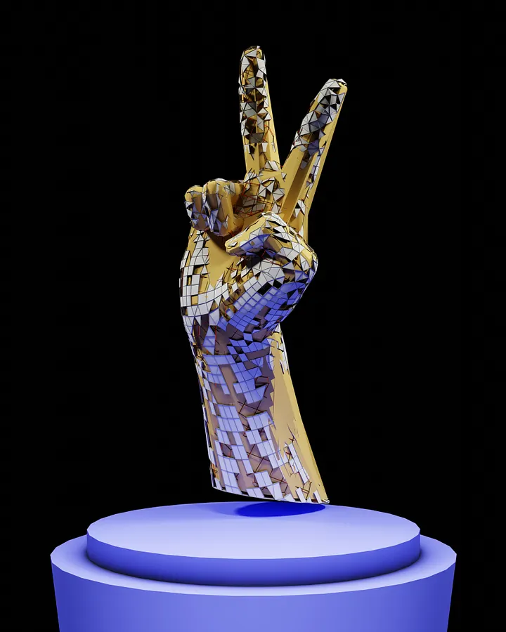 BROKEN HAND PEACE SIGN product image (1)