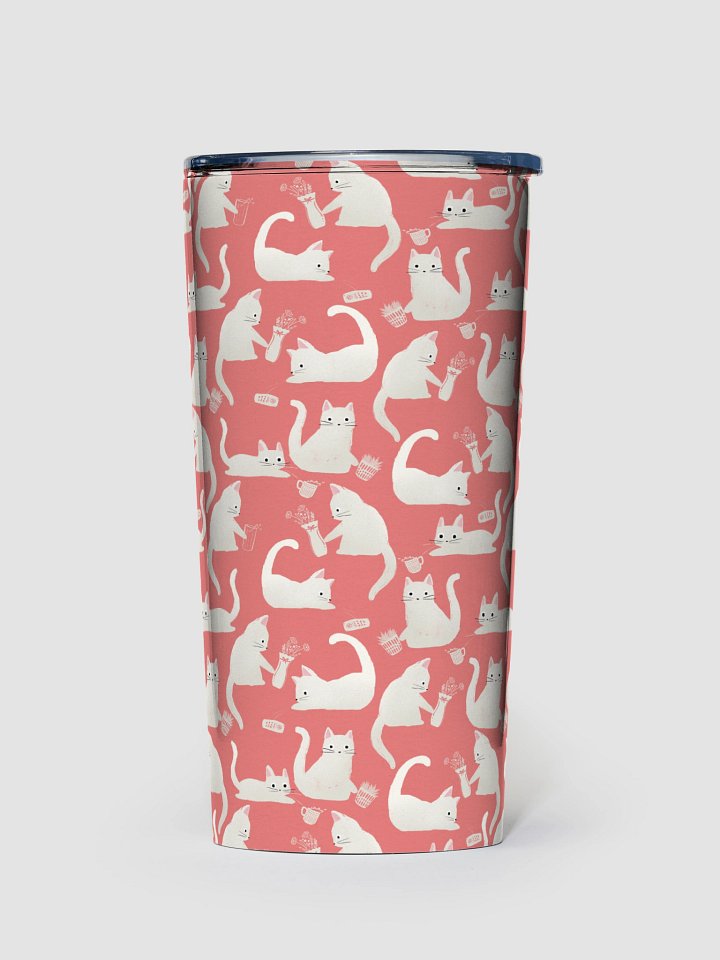 Bad Cats Knocking Stuff Over Tumbler, Pink product image (1)