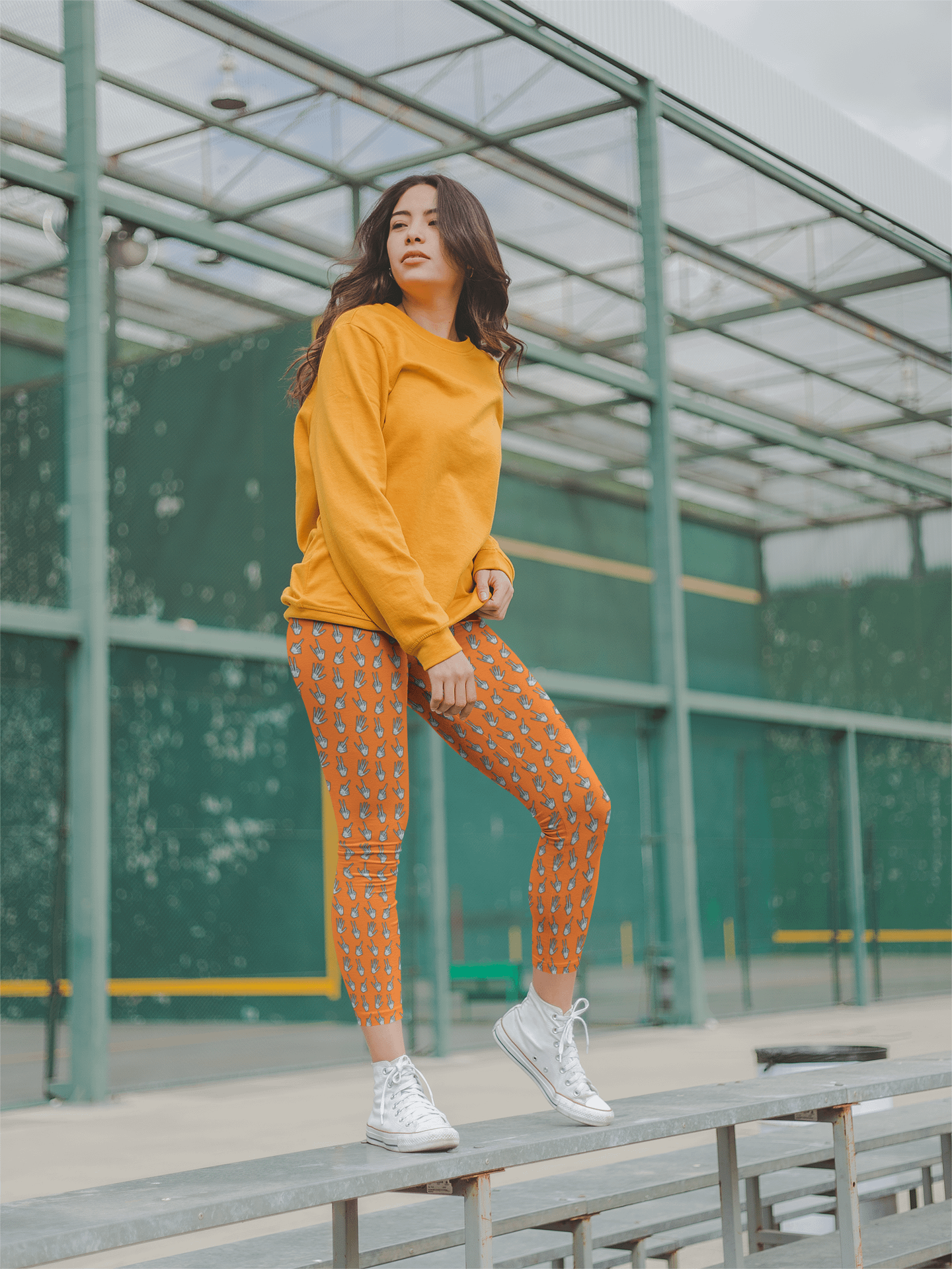 Bone Zone pattern leggings product image (1)