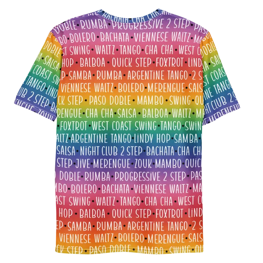 Men's Ballroom Dance Crew Neck T-shirt Rainbow product image (9)
