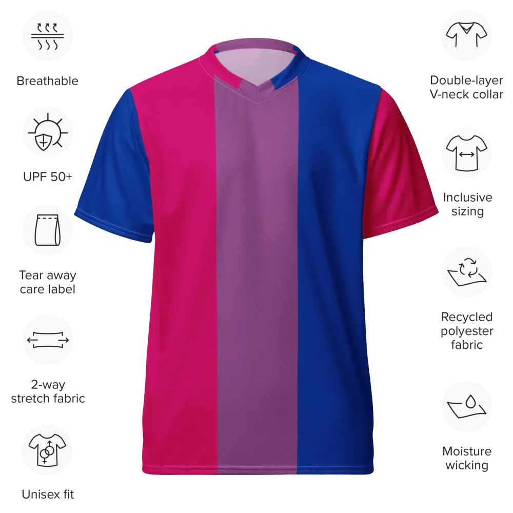 Bisexual Pride Flag - All-Over Print Jersey product image (12)