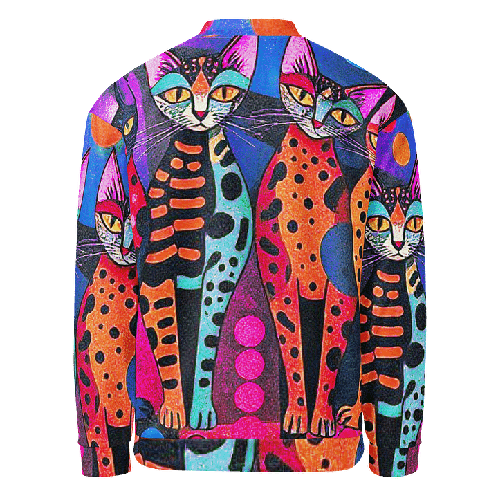 Orange Cats Bomber Jacket product image (2)