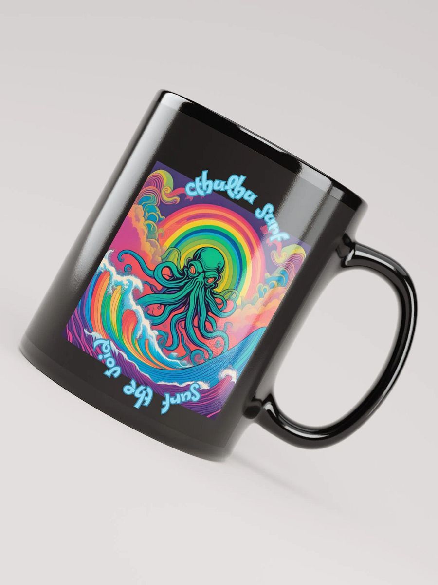 Cthulhu Surf Black Coffee Mug 01A product image (8)