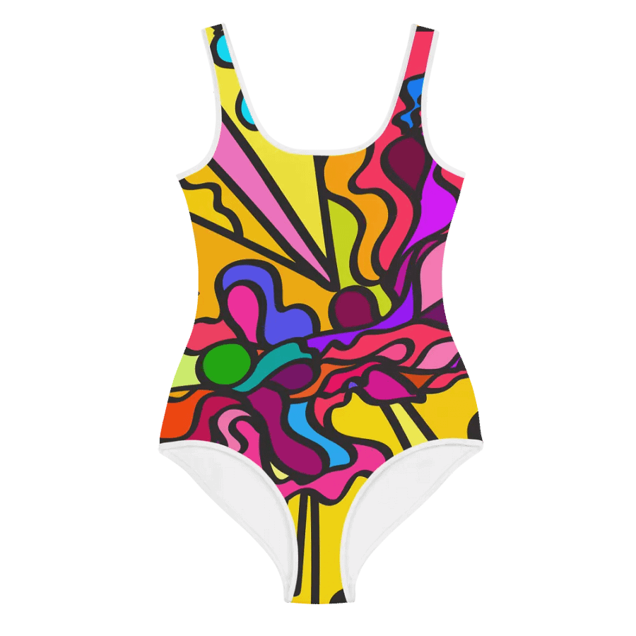 Vibrant Dreams Youth Swimsuit - Wave at Sunset product image (3)