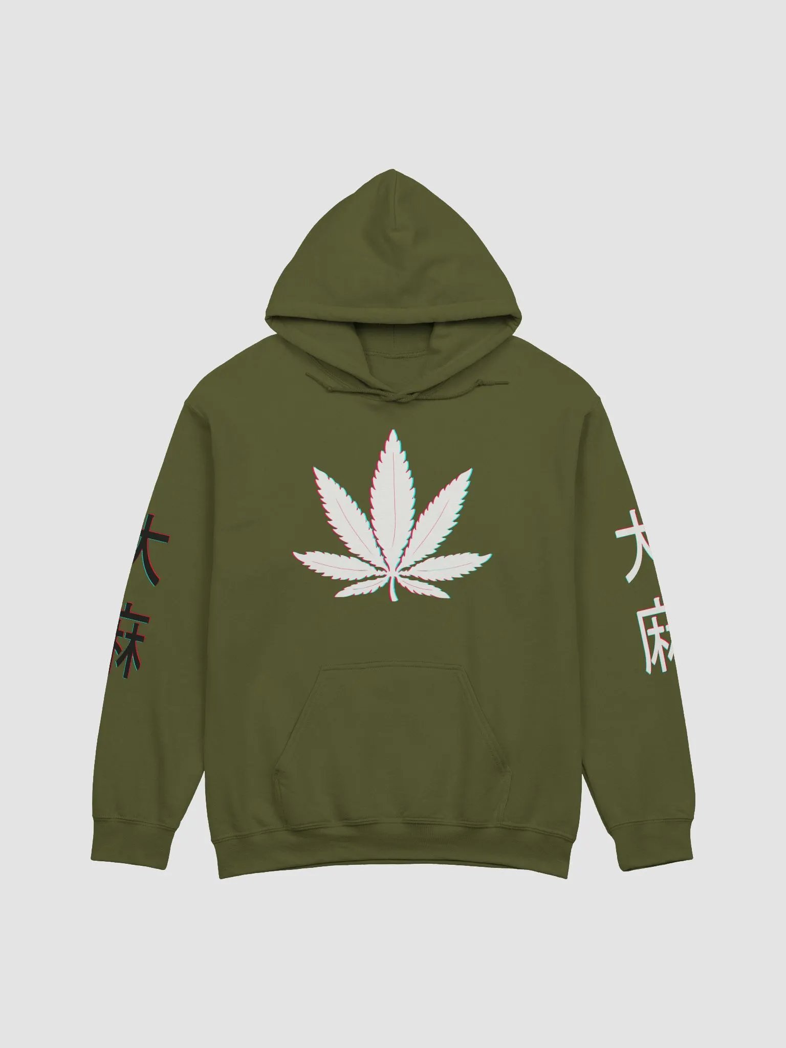 大麻 Cannabis 3D Cyberpunk Japanese Hoodie product image (2)