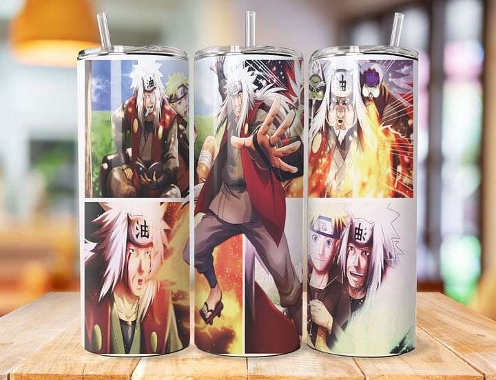 Jiraiya 20 oz Stainless Steel Tumbler – Naruto Legendary Sannin Design product image (1)