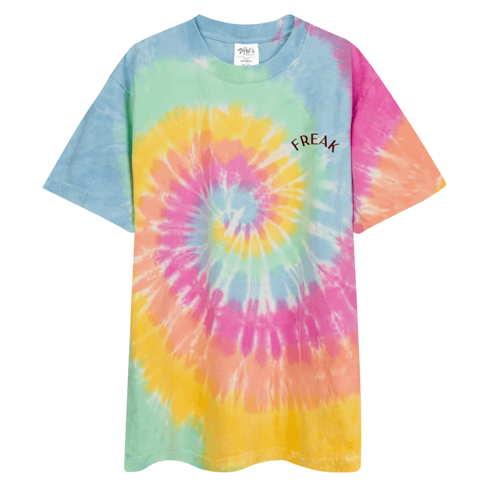 FREAK (Sherbet Pastel) - Oversized Tie-Dye T-Shirt product image (3)