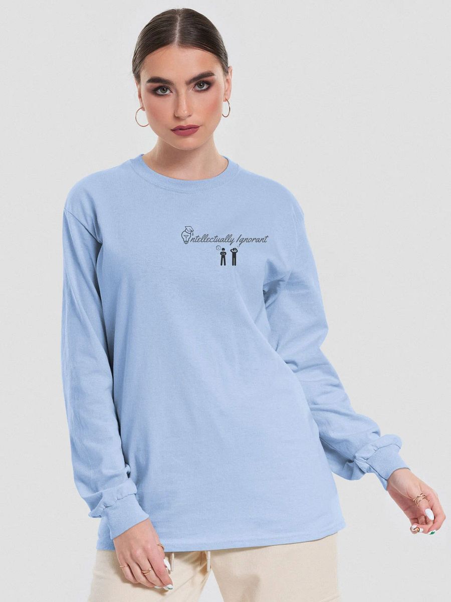 Intellectually Ignorant Grey scale Long Sleeve T-Shirt product image (3)
