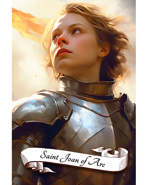 Saint Joan of Arc Patron Saint of Women Soldiers, Military, France, Abuse Victims, Matte Poster product image (1)