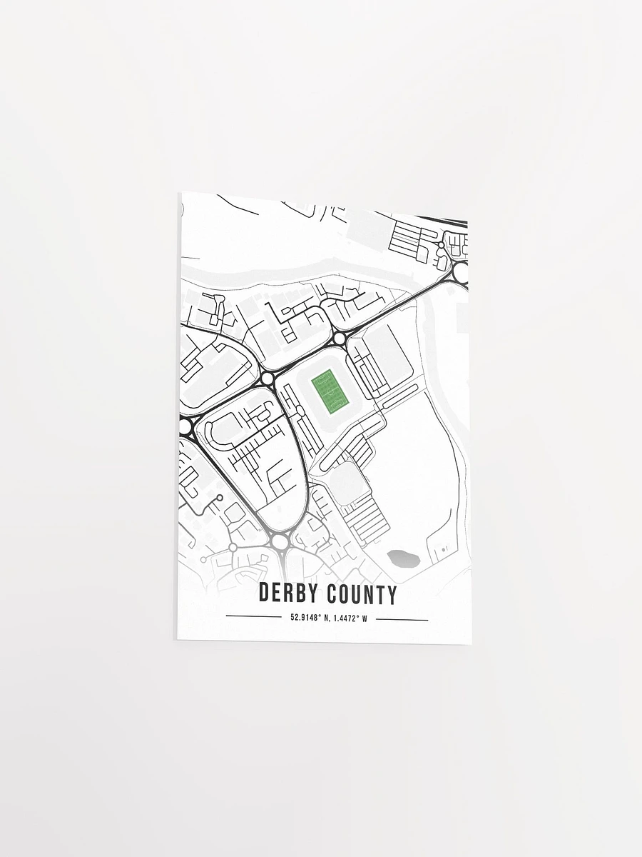 Derby County White Map Design Poster product image (3)