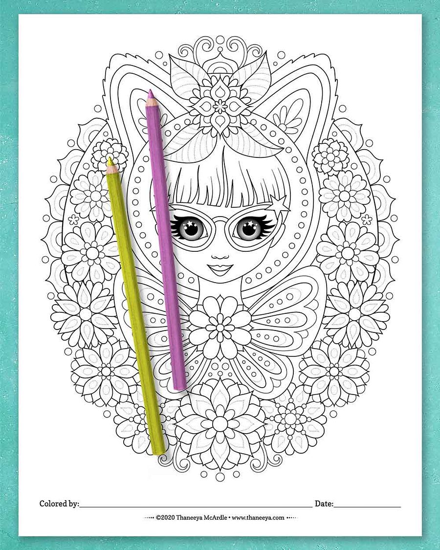 Enchanted Faces Coloring Pages product image (5)