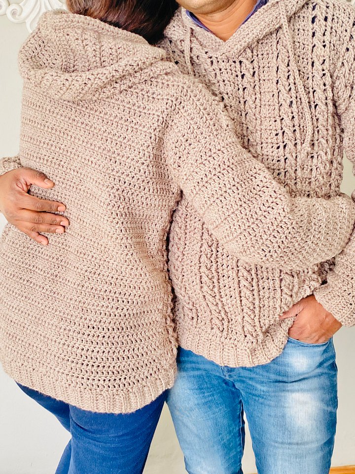Crochet His n Hers Sweater Written Pattern product image (1)