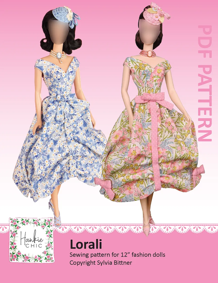 Lorali sewing pattern for 12" fashion dolls product image (1)