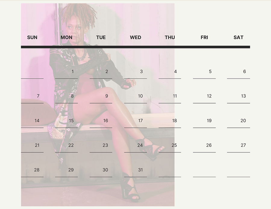 Wetta Retta 2025 Wall Calendar: Embrace Elegance with a Sultry Twist product image (5)