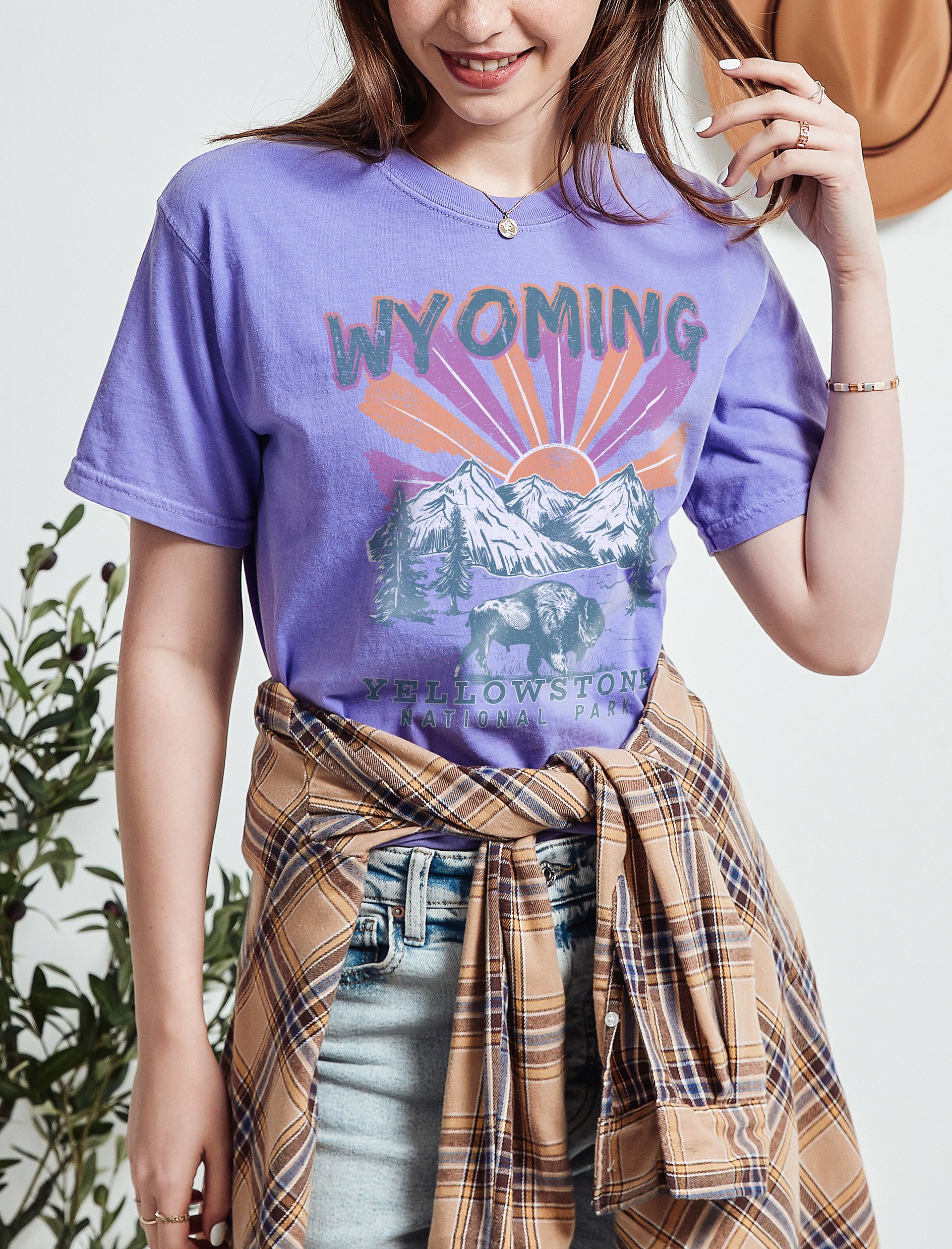 Yellowstone National Park, Wyoming Tee | Retro-Style Western T-Shirt for Travel and Road Trips product image (43)