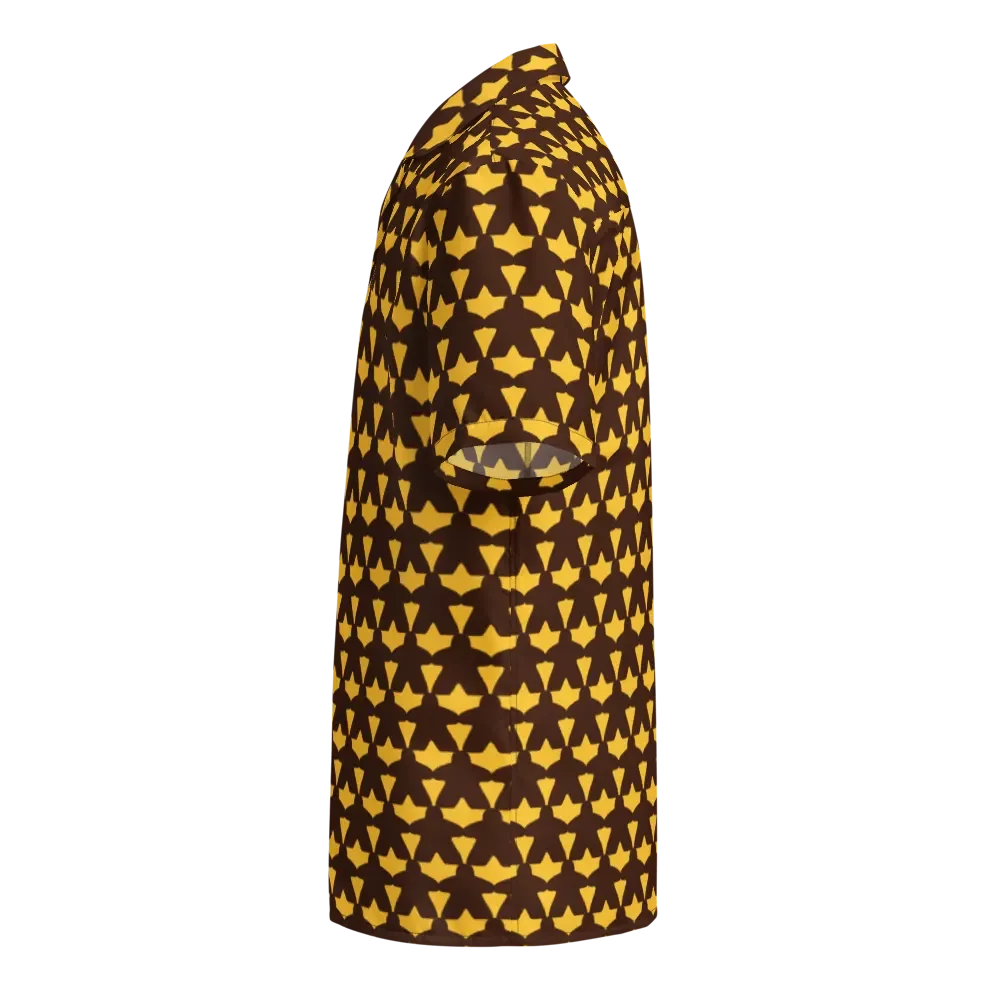 Meeple Hawaiian Shirt (Brown & Gold) product image (4)