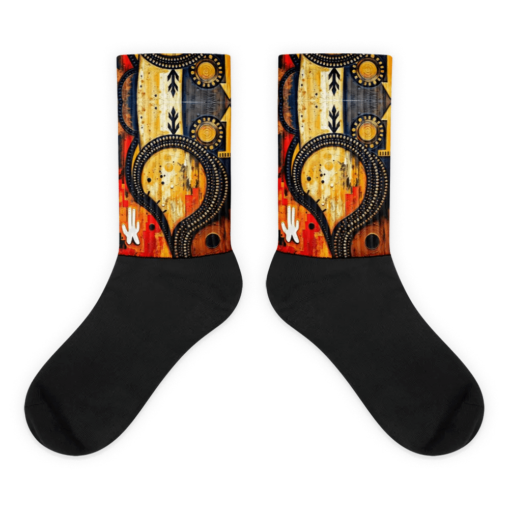Abstract Ancestral Print Painted Socks product image (2)