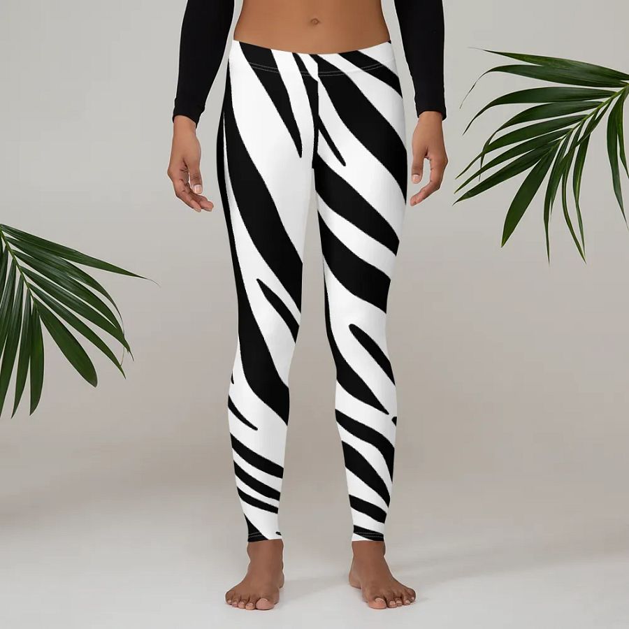 Seamless Zebra Print Leggings – Sleek, Stylish & Ultra-Comfortable product image (3)