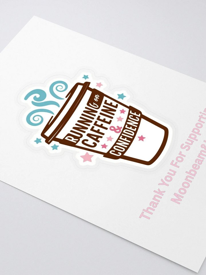 Running on Coffee & Confidence Cut Sticker product image (2)