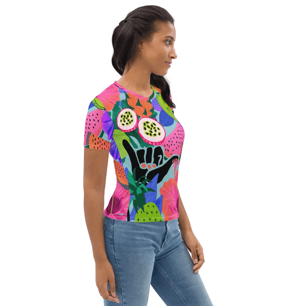 Tropical Paradise Delight All-Over Print Women's Tee product image (7)