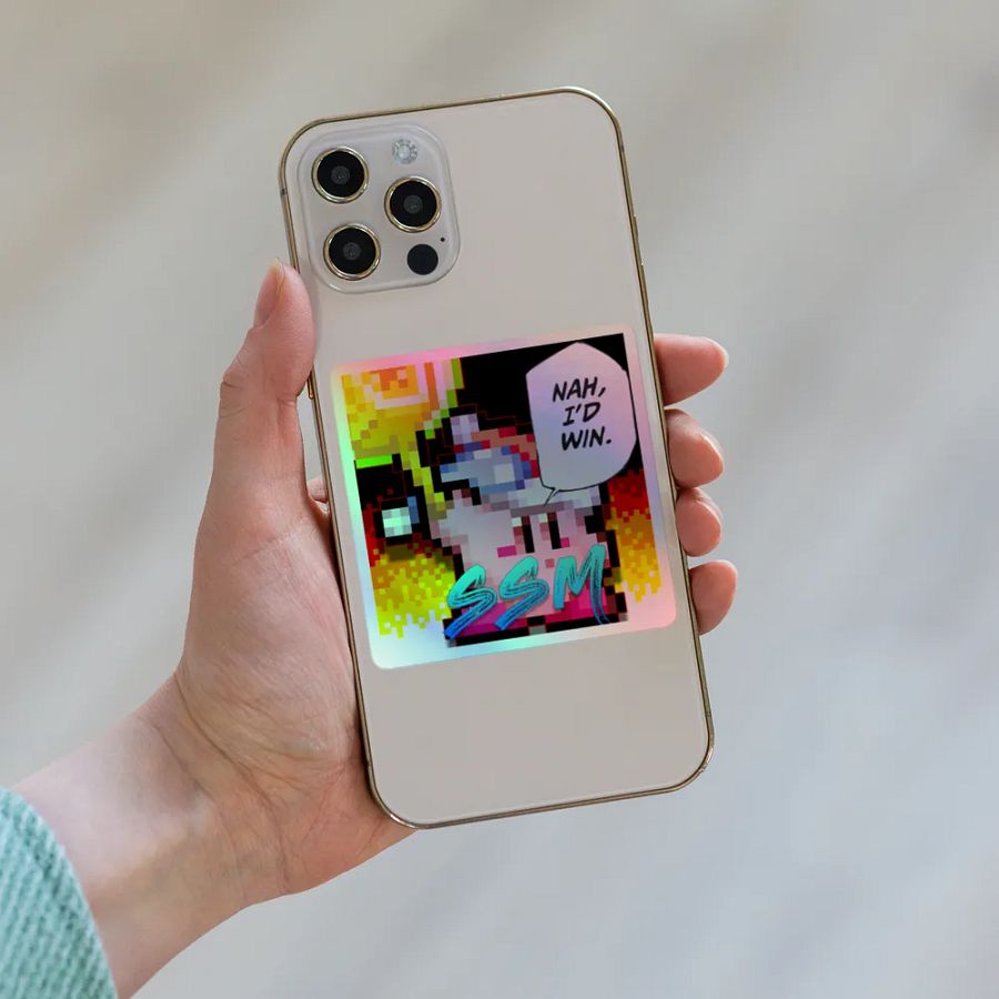 Nah, I'd Win Holographic Sticker product image (6)