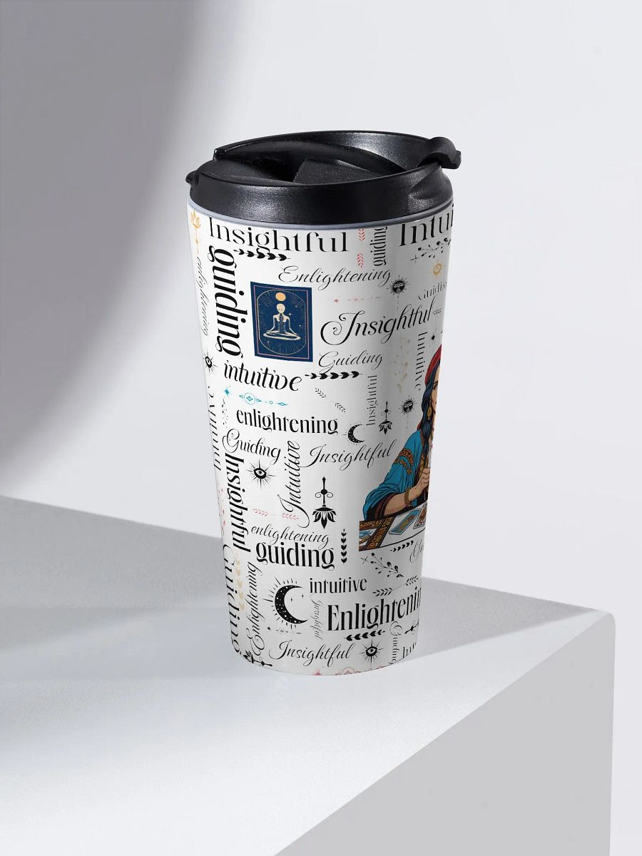 15 oz Tarot Card Reader Affirmation Word Art Travel Mug product image (2)